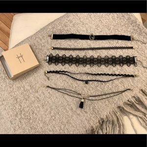 Set of five lace & velvet chokers- purchased on Etsy, never worn!